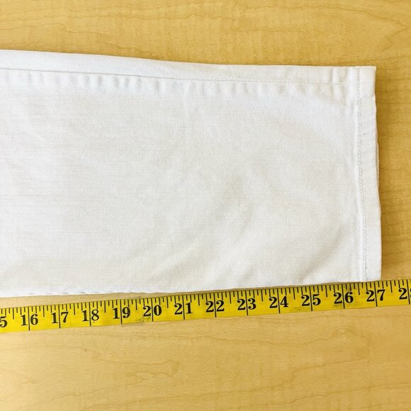 Gloria Vanderbilt Women's White Crop Jeans Size 16 Embellished Stretch Mid Rise - Picture 10 of 12